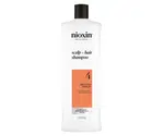 Čisticí šampon pro silně řídnoucí barvené vlasy Nioxin System 4 Scalp + Hair Shampoo - 1000 ml + dárek zdarma