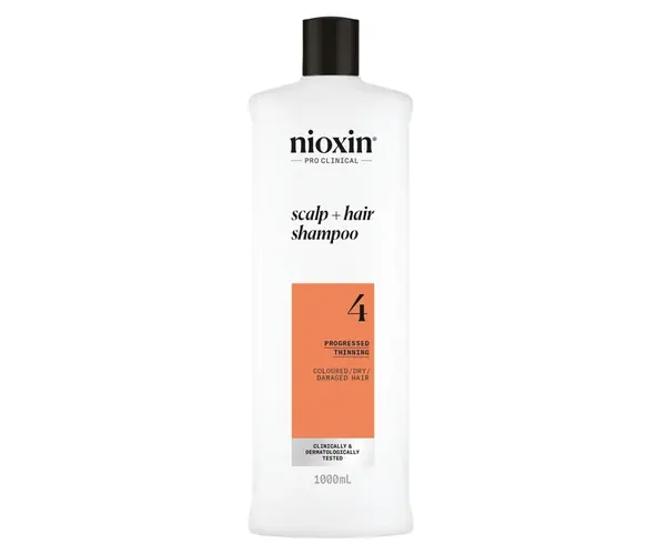 Čisticí šampon pro silně řídnoucí barvené vlasy Nioxin System 4 Scalp + Hair Shampoo - 1000 ml (99350180000) + dárek zdarma