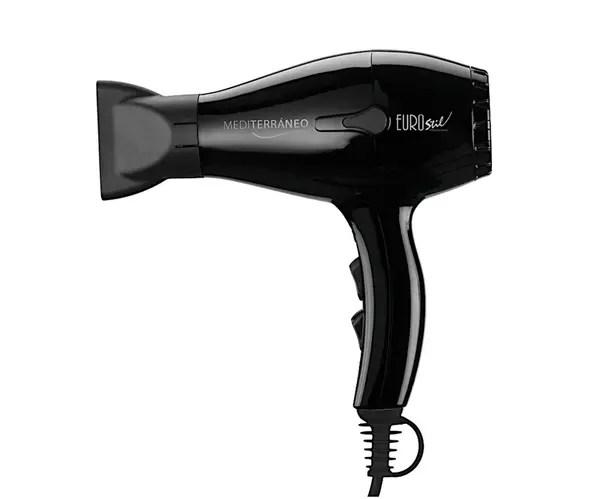 Profesionální fén na vlasy Eurostil Professional Mediterráneo - 2000 W, černý (07875) + dárek zdarma