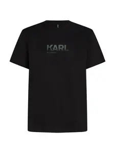 Karl Lagerfeld Tričko  kaki / čierna