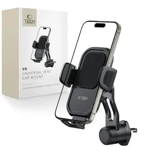 Tech-Protect V8 držiak na mobil do auta, čierny 5906302368631