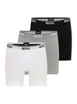 BOSS Boxerky  sivá melírovaná / čierna / biela