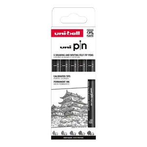 UNI Sada linerů PIN Classic 5 ks – černá