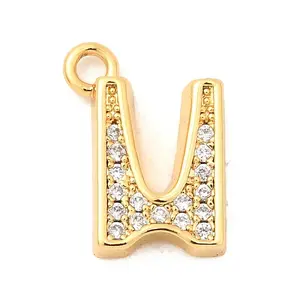 Brass Micro Pave Cubic Zirconia Charms