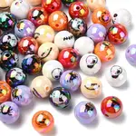 50Pcs Halloween Theme Plating Acrylic Beads