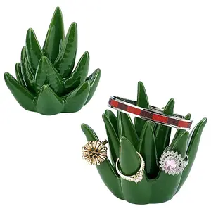 2Pcs 2 Styles Ceramics Jewelry Display Stand