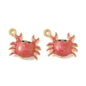 304 Stainless Steel Enamel & Glitter Powder Pendants