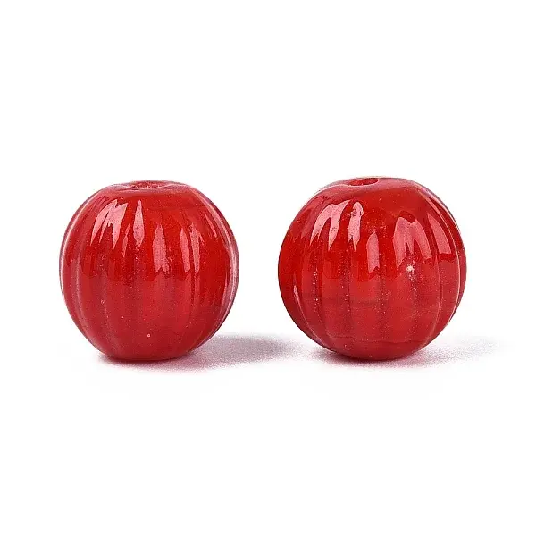 Handmade Ribbed Lampwork Beads
