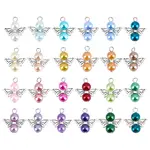 48Pcs 24 Styles Glass & Alloy Pendants