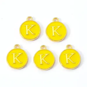 Golden Plated Alloy Enamel Charms