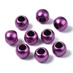 Matte Spray Painted Acrylic European Beads