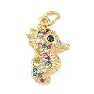 Brass Micro Pave Cubic Zirconia Pendants