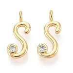 Brass Micro Pave Cubic Zirconia Charms