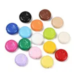 Opaque & Spray Painted Acrylic European Large Hole Beads