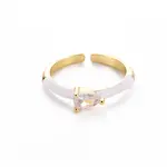 Brass Enamel Cuff Rings