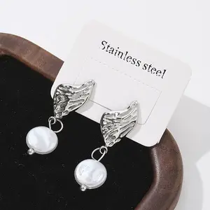 304 Stainless Steel Dangle Stud Earrings