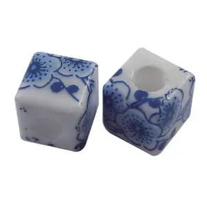 Handmade Blue and White Porcelain Beads