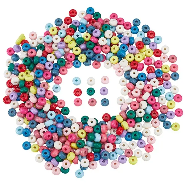 500Pcs Opaque Acrylic Beads