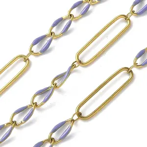 304 Stainless Steel Enamel Figaro Chains
