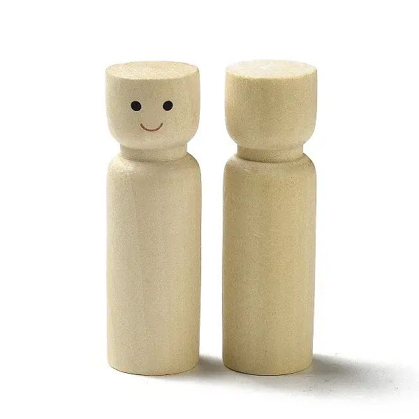 Unfinished Wooden Peg Dolls Display Decorations