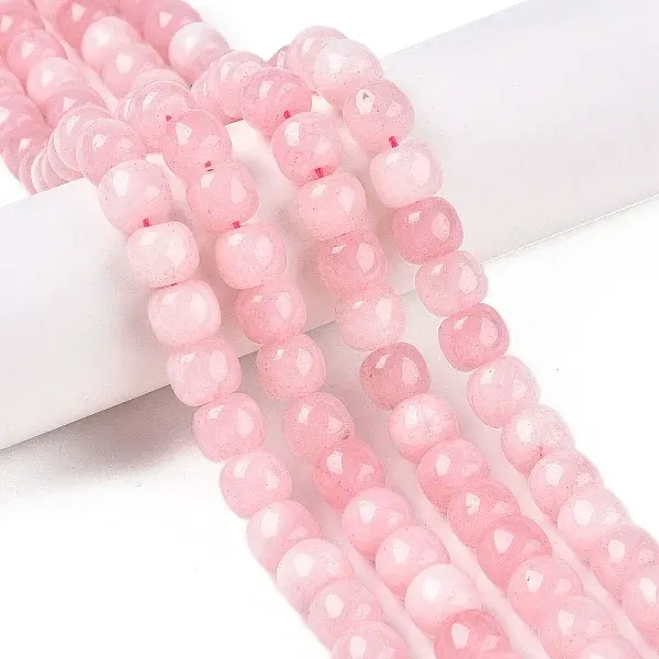Dyed Natural White Jade Beads Strands