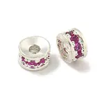 Rack Plating Brass Cubic Zirconia Spacer Beads