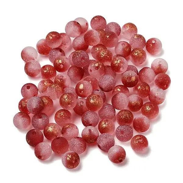 Frosted Transparent Glass Beads