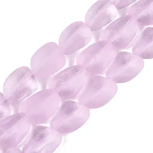 Frosted Handmade Lampwork Beads Strands
