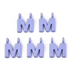 Rack Plating Spray Painted Alloy 2-Loop Link Pendants
