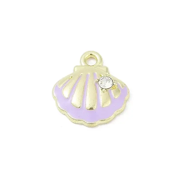 Rack Plating Alloy Enamel and Rhinestone Pendants