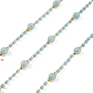 Handmade Brass Glass Beaded Chains