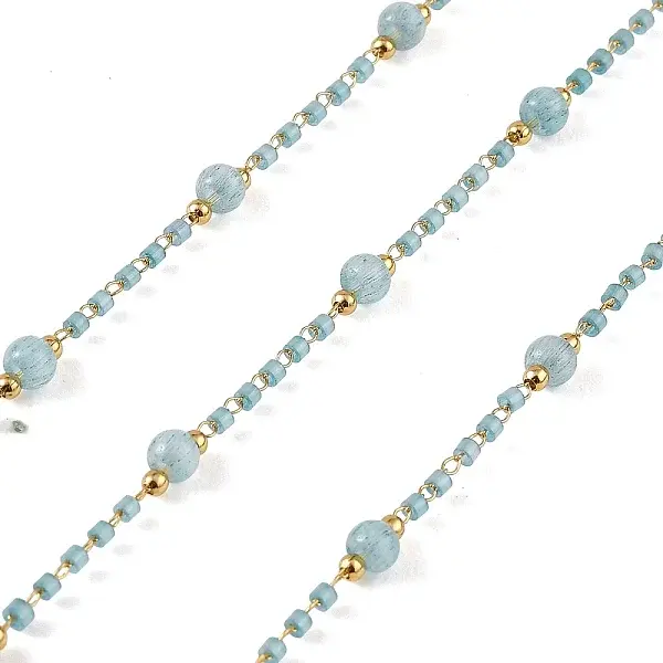 Handmade Brass Glass Beaded Chains