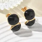 304 Stainless Steel Enamel Stud Earrings