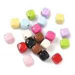 Spray Printed Opaque Acrylic Beads