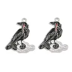 Alloy with Black Enamel Pendants