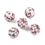 Painted Wood European Beads