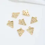Brass Micro Pave Cubic Zirconia Charms