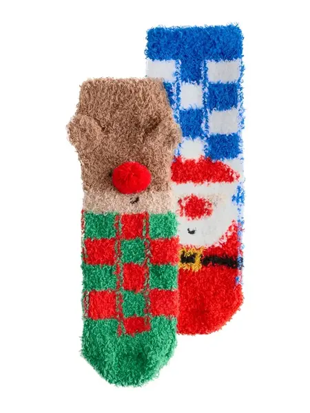 Next Ponožky  modrá / hnedá / červená / biela