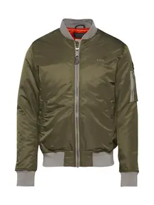 Schott NYC Prechodná bunda 'Airforce'  sivá / olivová / čierna