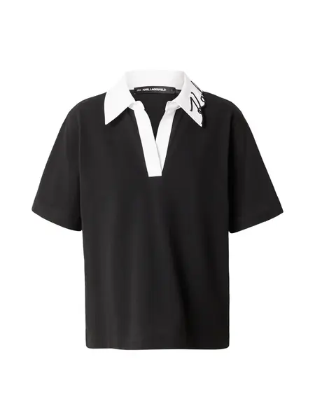 Karl Lagerfeld Tričko  čierna / biela