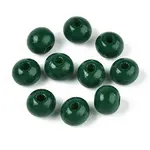 Spray Painted Round Natural Schima Wood Beads
