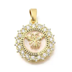 Brass Clear Cubic Zirconia Pendants