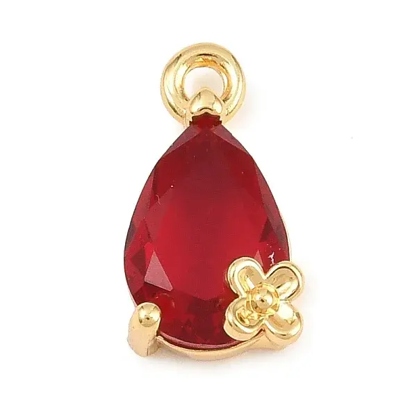 Brass Micro Pave Cubic Zirconia Charms