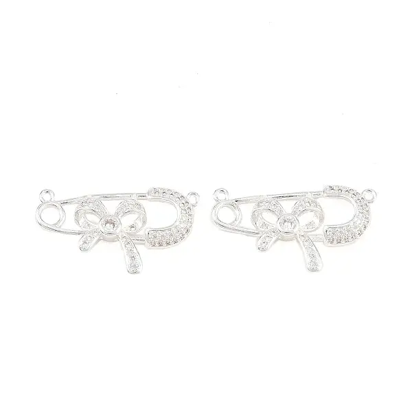 Brass Pave Clear Cubic Zirconia Pendants