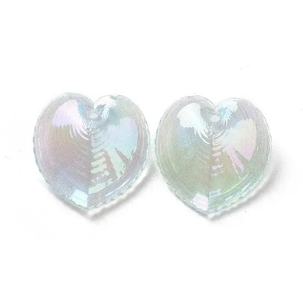UV Plating Rainbow Iridescent Acrylic Pendants