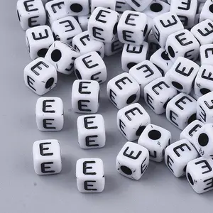 White Opaque Acrylic Beads