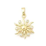 Brass Clear Cubic Zirconia Pendants