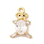 Brass Micro Pave Cubic Zirconia Pendants