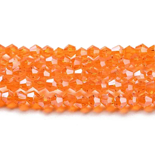Transparent Electroplate Glass Beads Strands