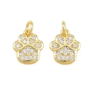 Brass Clear Cubic Zirconia Charms